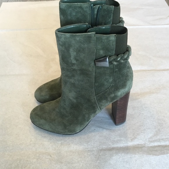 Saks Fifth Avenue Shoes - 🏷️ SALE 🏷️  Saks Fifth Avenue Green Suede Boots